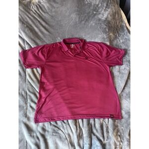 Red Rhino Mens Short Sleeve Polo Shirt Burgundy Maroon Large